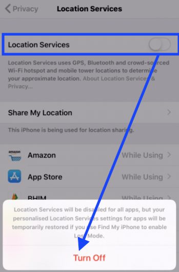 Turn off iPhone Location services and save iphone internet data