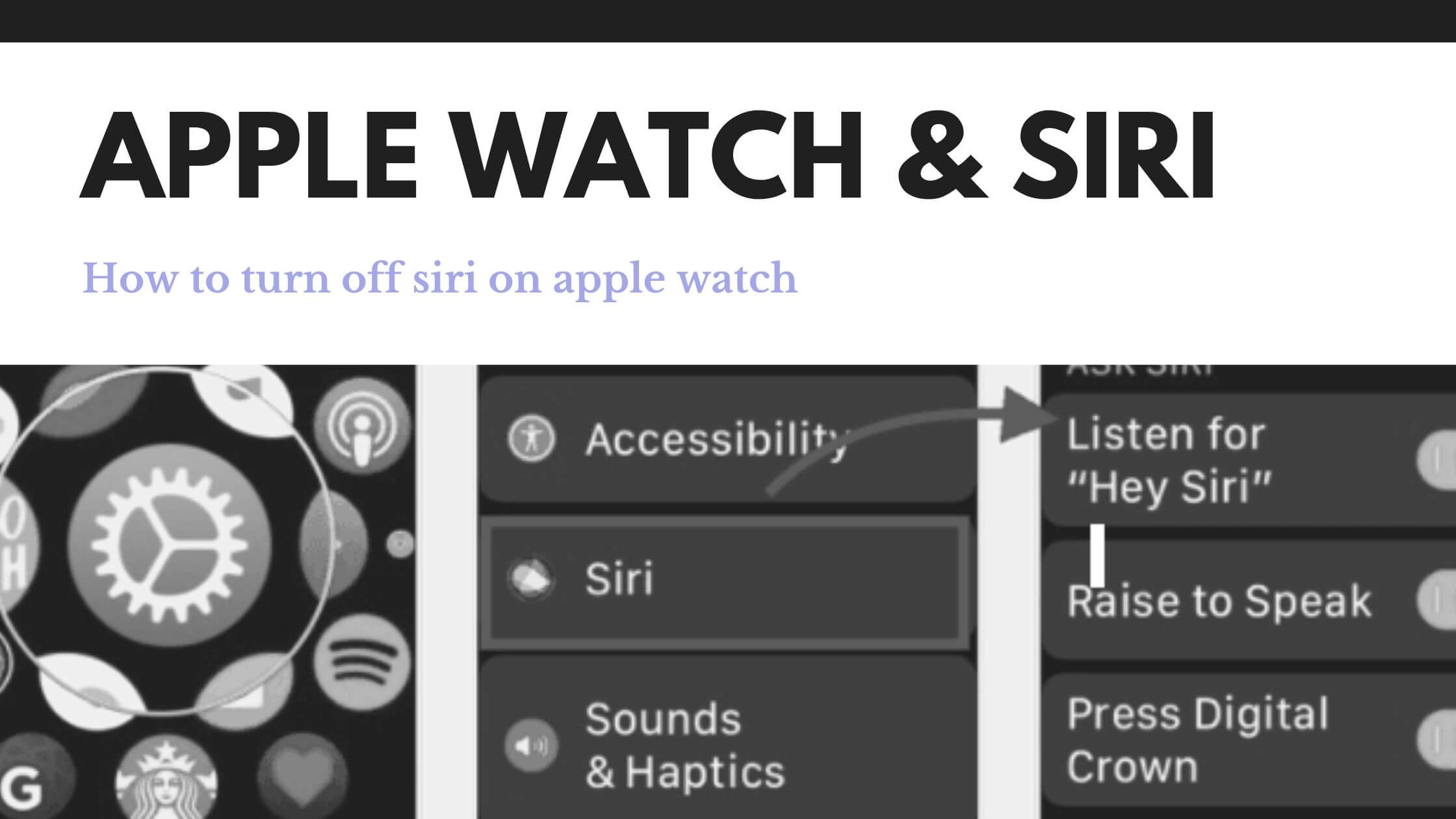 How to turn off siri on apple watch