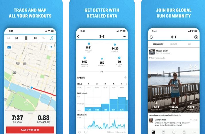 Map My Run by Under Armour best free GPS Running & Workout Tracker app for iphone