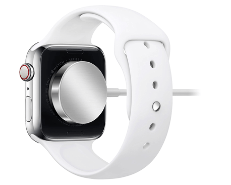 Position the back of your Apple Watch on the charger. 