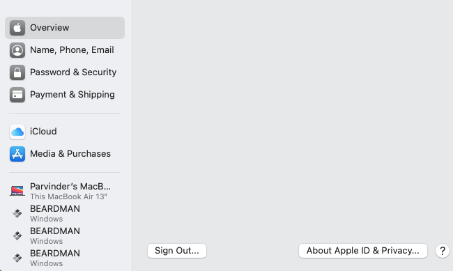 sign out of apple and icloud services on mac