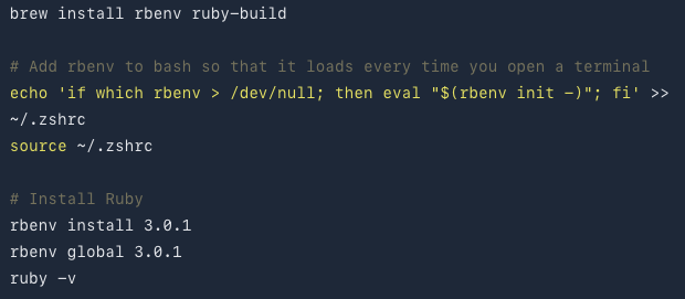 Installing Ruby on Mac
