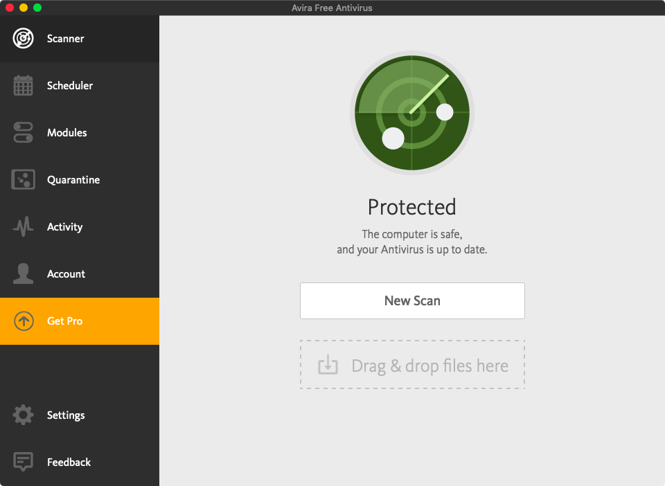 Avira Free Antivirus for Mac real time protection