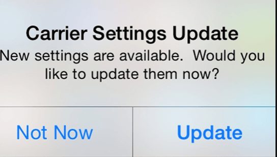 Update Carrier Settings to enable LTE network