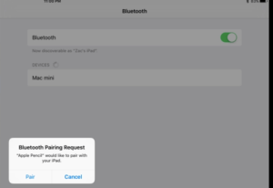 apple pencil 2 not showing up in bluetooth