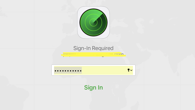2 sign in iCloud with password