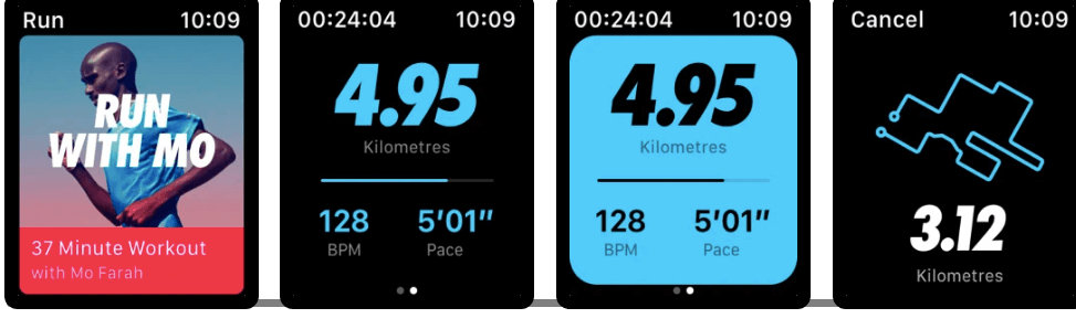 Nike Run Club best free running app for apple watch