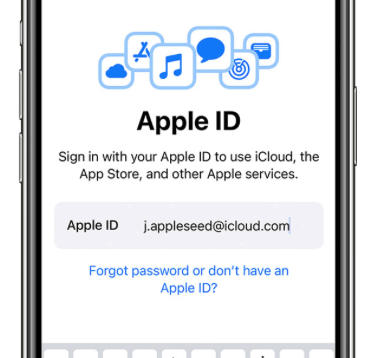 Sign into iCloud account using your Apple ID and Password