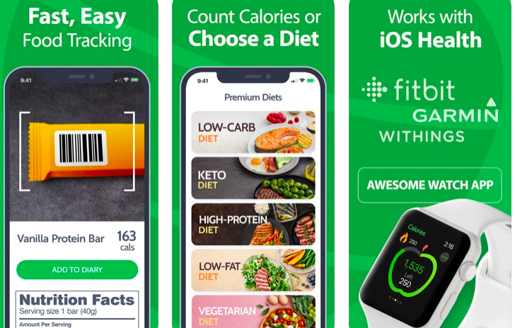Foods mega-database validated and updated daily, with restaurants, grocery stores