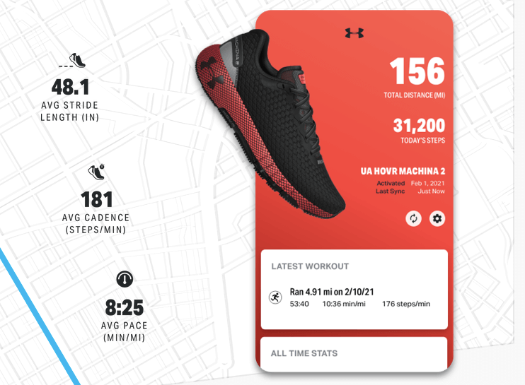 SYNCS WITH UNDER ARMOUR RUNNING SHOES