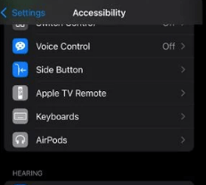 Tap on Accessibility Settings.