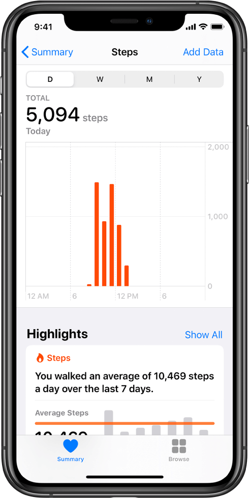 Tap the Step data to see even more details