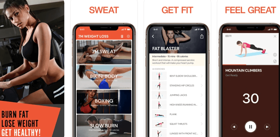 Weight Loss Workout by 7M Apps Free weight loss app