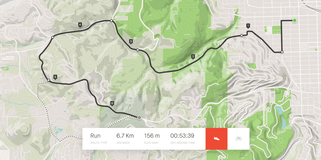 Strava Run rute with map