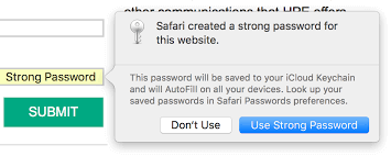 Create a strong password safari