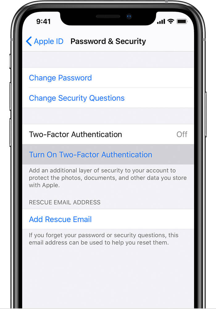 Use two-factor authentication to protect iphone from malware and hackers