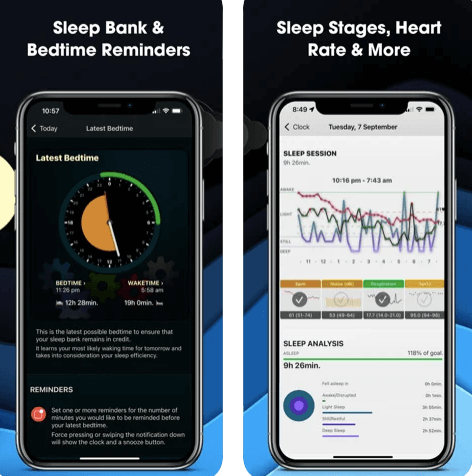 Wear Apple watch and iPhone with AutoSleep to track your sleep automatically