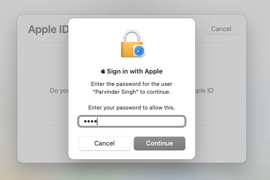 Sign in to your iCloud account