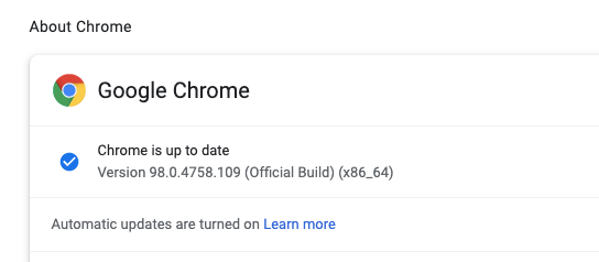  Check Google chrome version