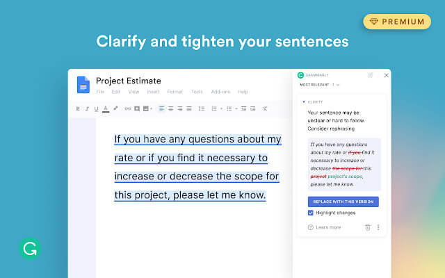 Grammarly is not just another grammar checker – it's an all-around writing app that helps anyone to express themselves clearly, with confidence.