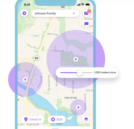 Set larger areas on your map like neighborhood play zones or bus stop zones