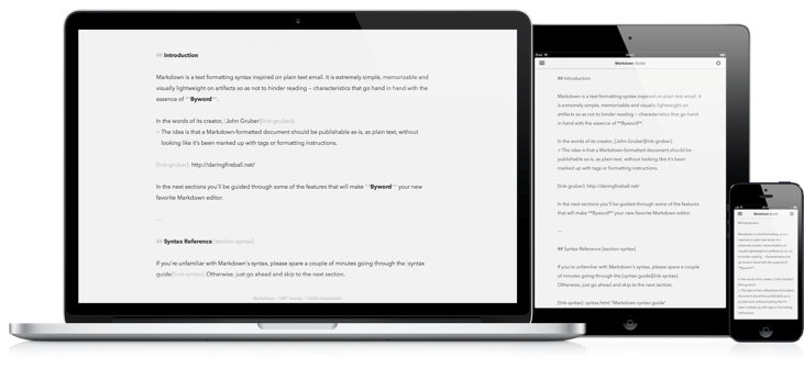 Byword is one of the best iOS and Mac writing apps right now.