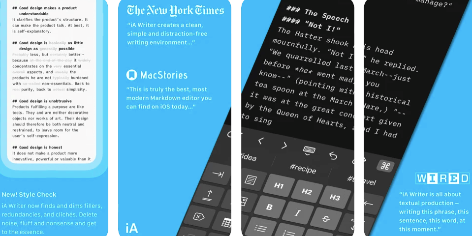 IA WRITER  - Distraction free iPad Writing App
