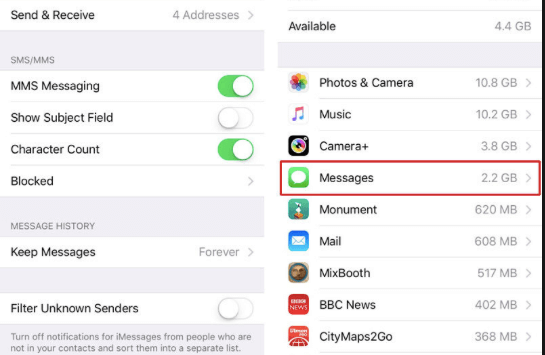 delete all old messages from iPhone and save storage