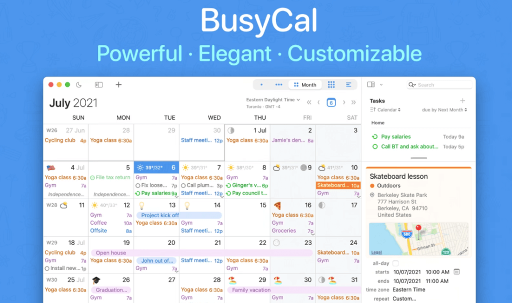BusyCal -  powerful, flexible, reliable calendar app for macOS