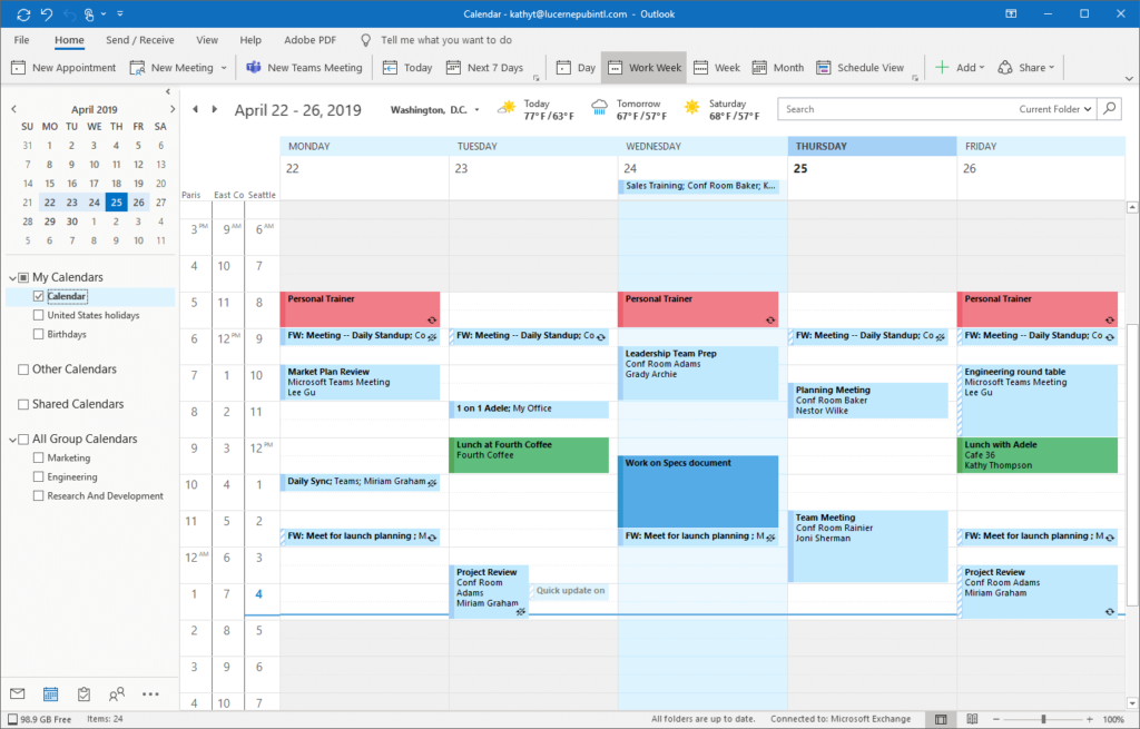 Outlook Calendar - Best Free personal Calendar for Windows