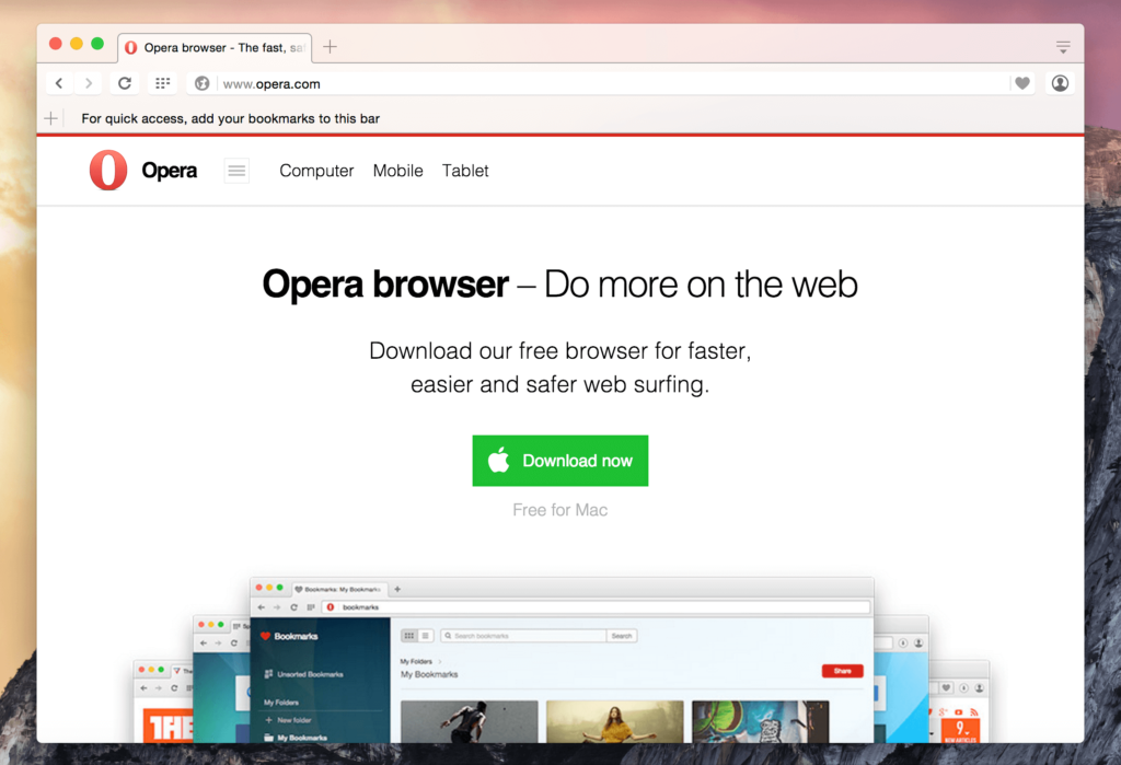 Opera - A fast and clean browser for Mac