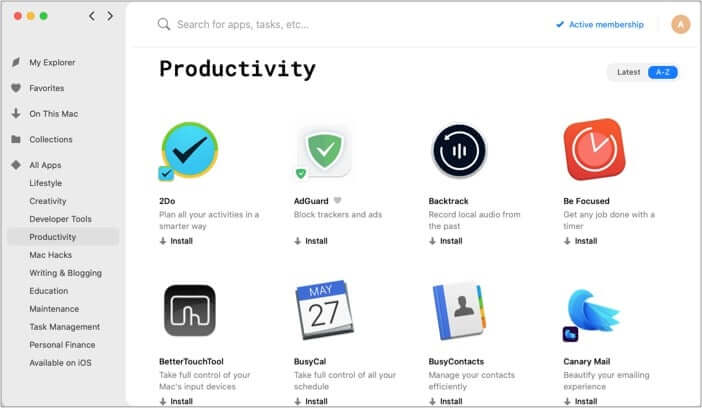 Setapp Productivity apps