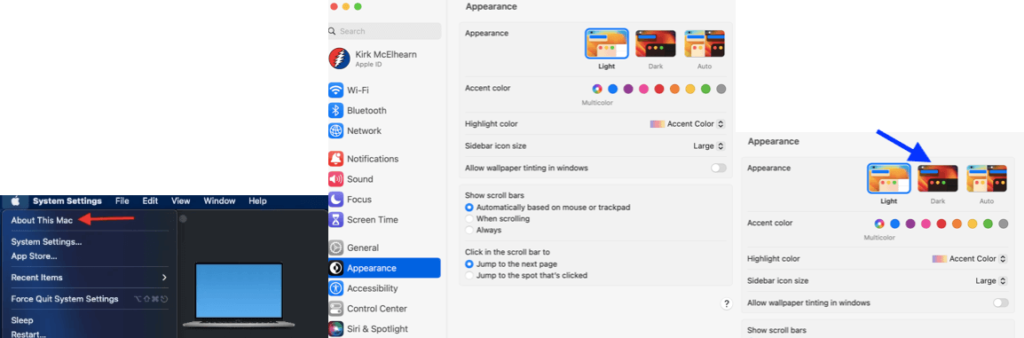 How to enable Dark Mode on Mac (macOS Ventura