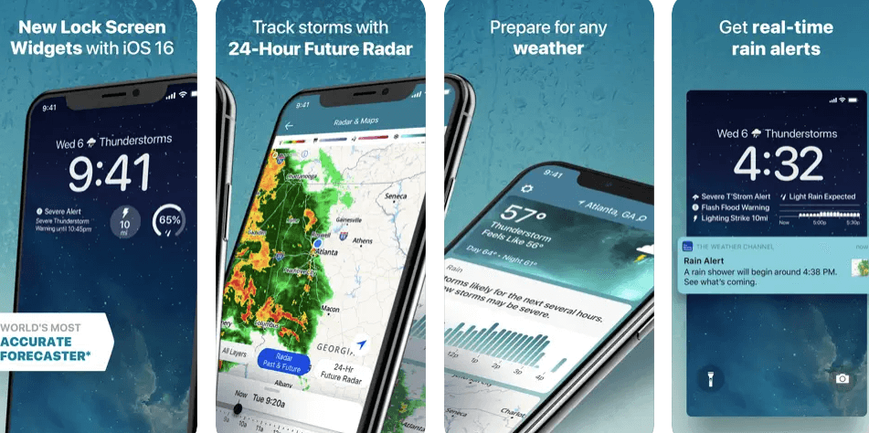 The Weather Channel  (Android; iOS: Free)