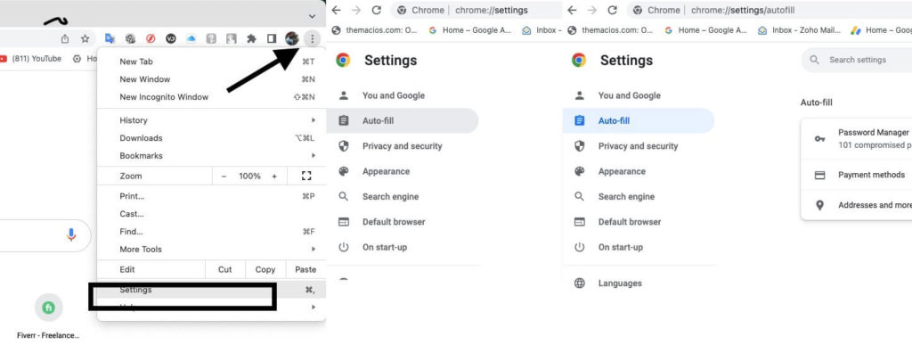 View chrome saved passwords on MacBook