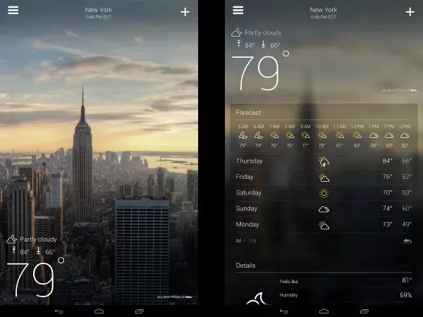 Yahoo Weather (Android, iOS: Free)
