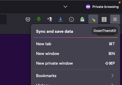 Open private browsing in firefox on macbook