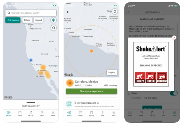 MyShake earthquake app